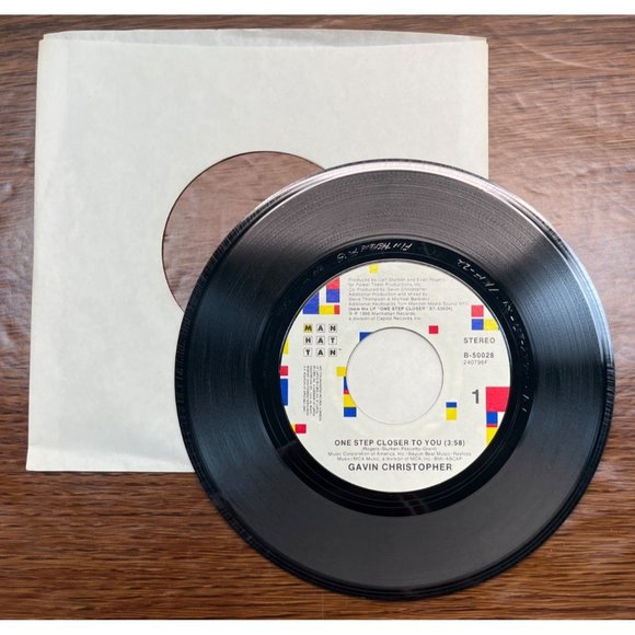 Christopher Gavin One Step Closer to You / Instrumental 45 R&B Soul 1986 - Picture 3 of 4